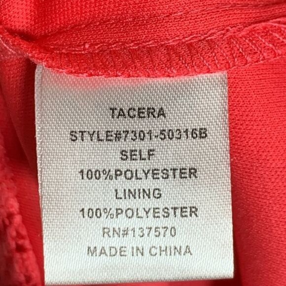Tacera Red Lace Bell Sleeve Mini Shift Dress Small - Picture 12 of 12